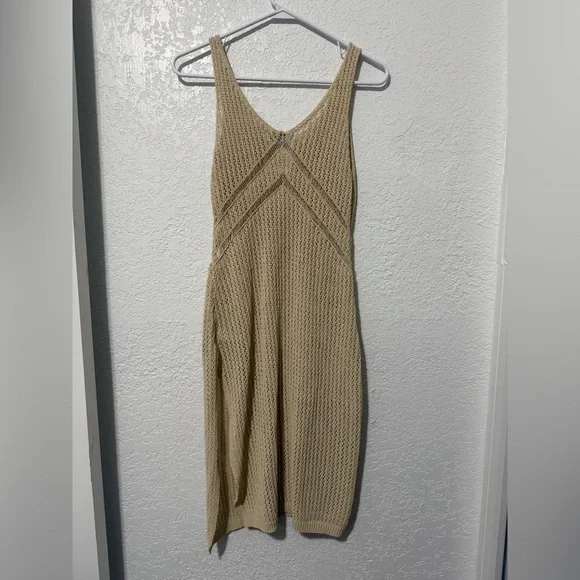 Amiani Swim Crochet/Knit Cover Up Beige - Picture 2 of 6